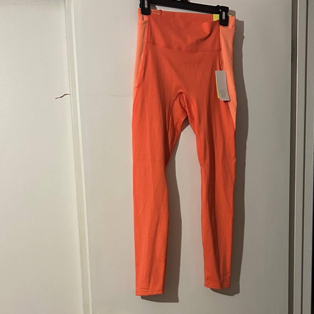 Bright Orange-Peach Leggings with pockets